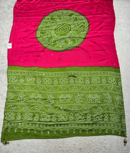 Traditional Bandhani Style Silk Saree Collection