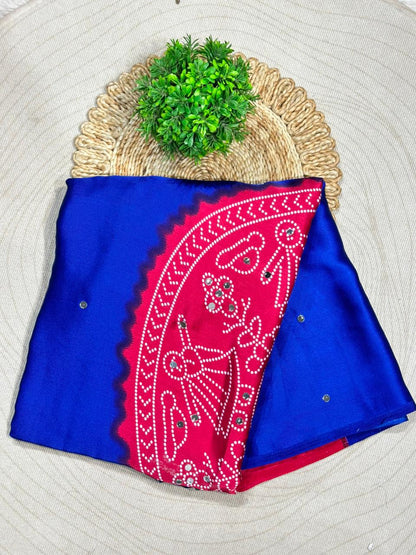 Traditional Bandhani Style Silk Saree Collection