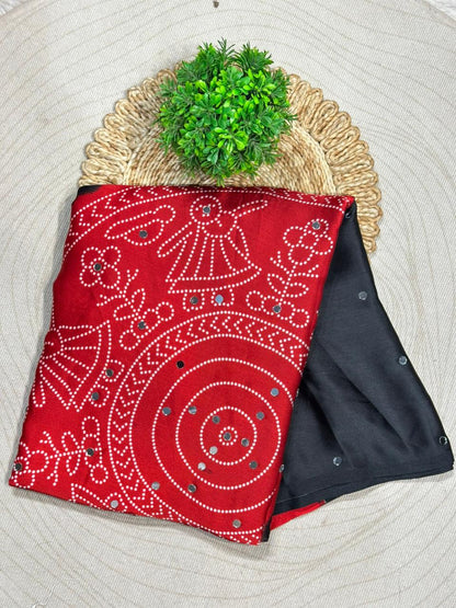 Traditional Bandhani Style Silk Saree Collection