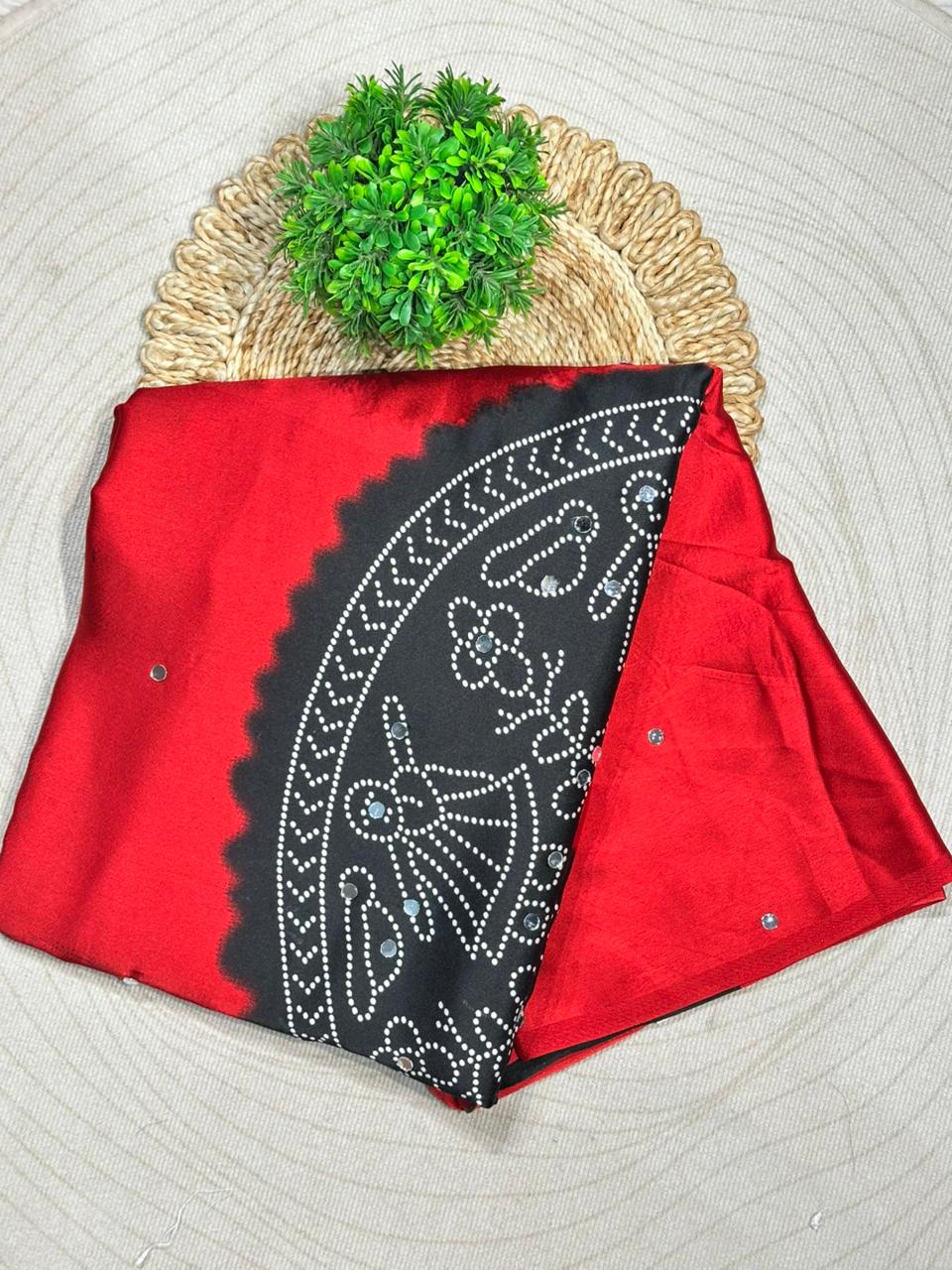 Traditional Bandhani Style Silk Saree Collection