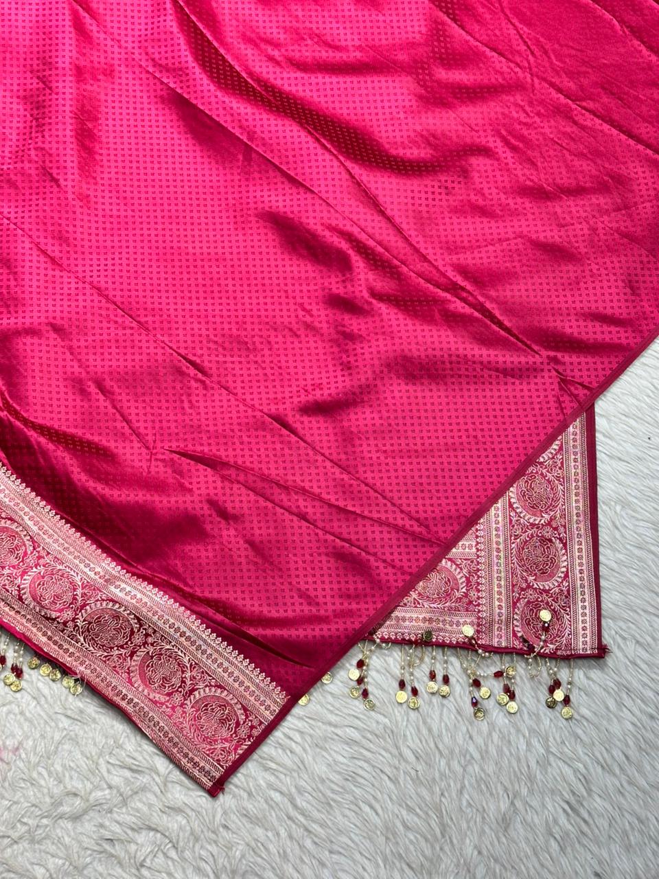 Royal Pink Designer Silk Saree Collection