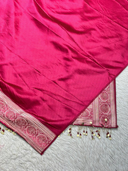 Royal Pink Designer Silk Saree Collection