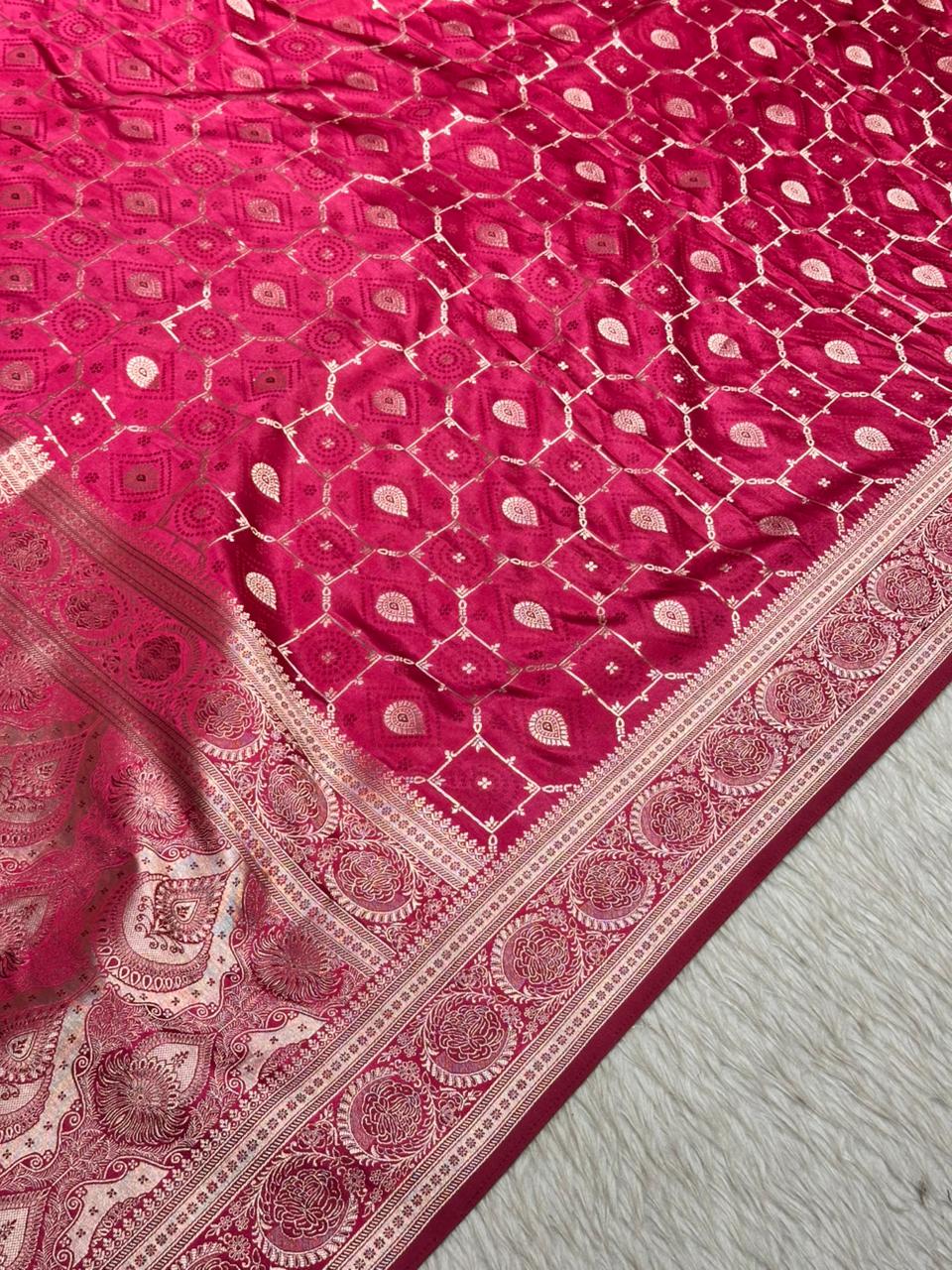 Royal Pink Designer Silk Saree Collection