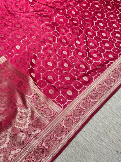 Royal Pink Designer Silk Saree Collection