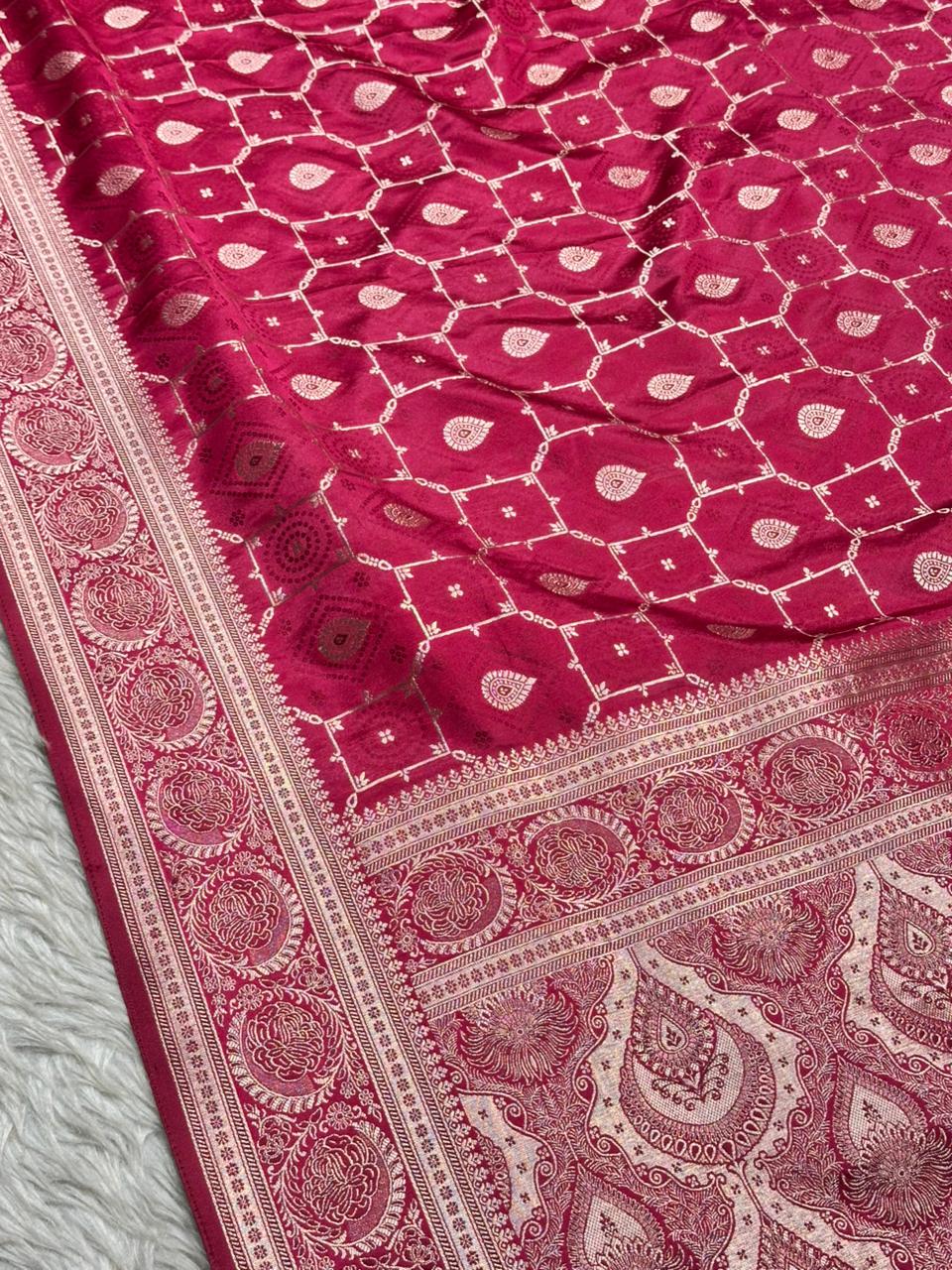 Royal Pink Designer Silk Saree Collection