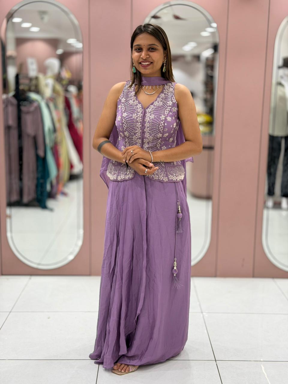Stylish Indo Western Palazzo Set For Women