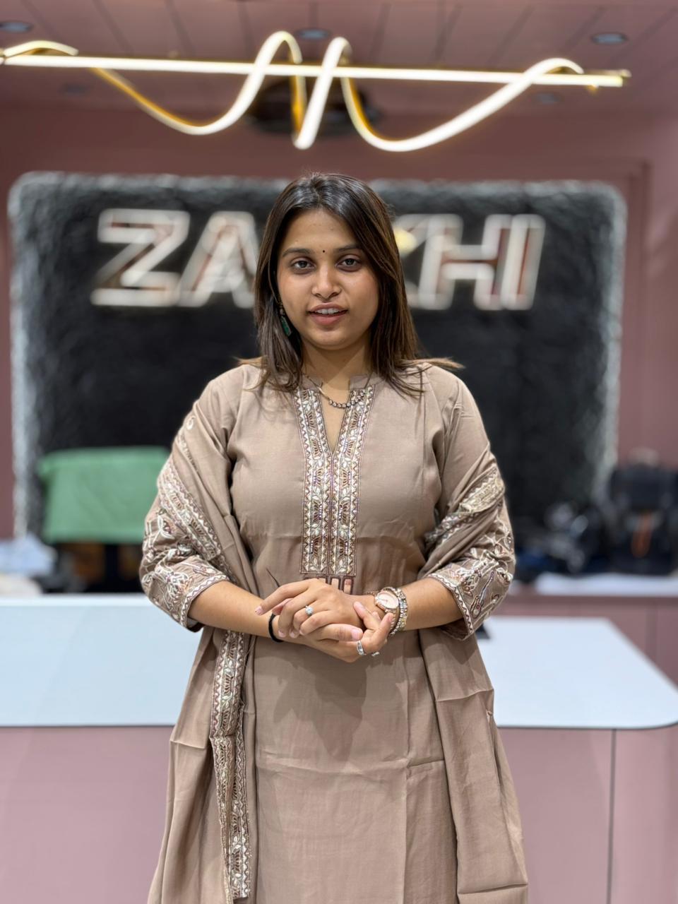 Embroidered Kurta Palazzo Set With Dupatta
