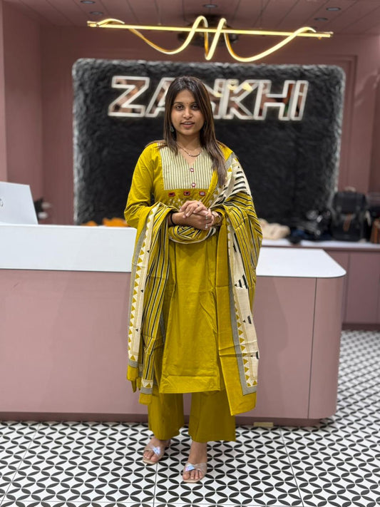 Stylish Printed Kurta Palazzo Set With Dupatta