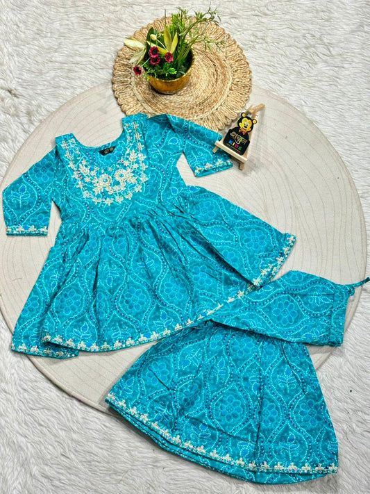 SHAGUN FASHION – Super Bright & Twirly Festive Sharara Set for Girls!