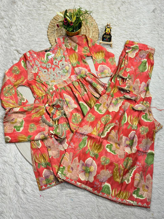 SHAGUN FASHION - Stunning Floral Sharara Set for Your Little Rockstar!