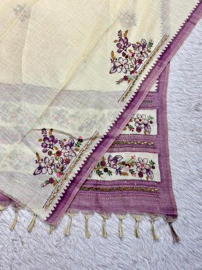 Designer Soft Silk Patola Saree with Elephant & Parrot Zari Border