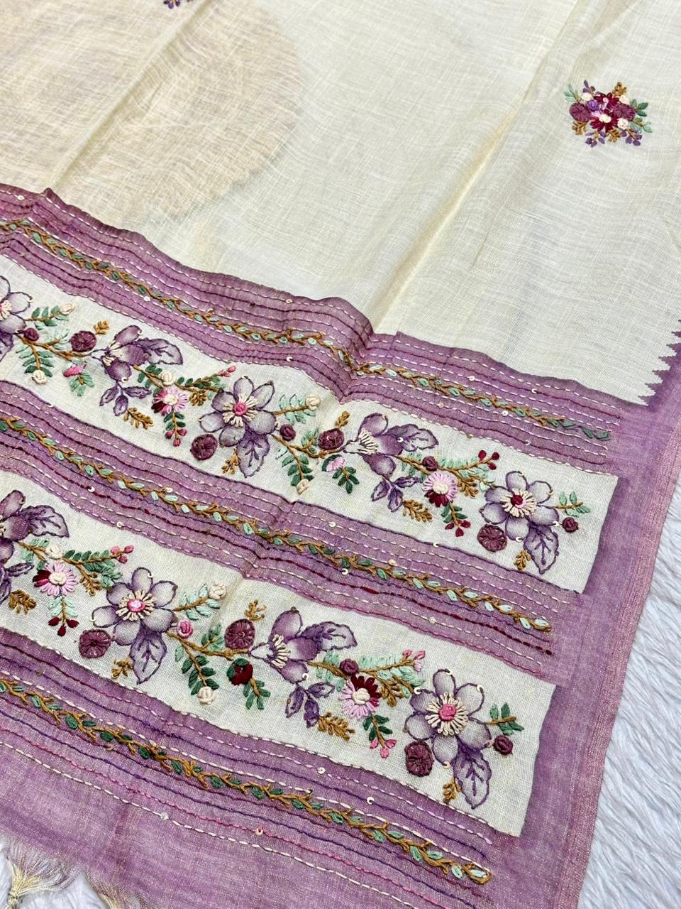 Designer Soft Silk Patola Saree with Elephant & Parrot Zari Border