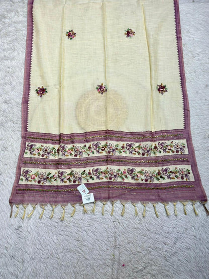 Designer Soft Silk Patola Saree with Elephant & Parrot Zari Border