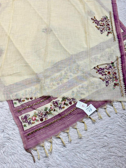 Designer Soft Silk Patola Saree with Elephant & Parrot Zari Border