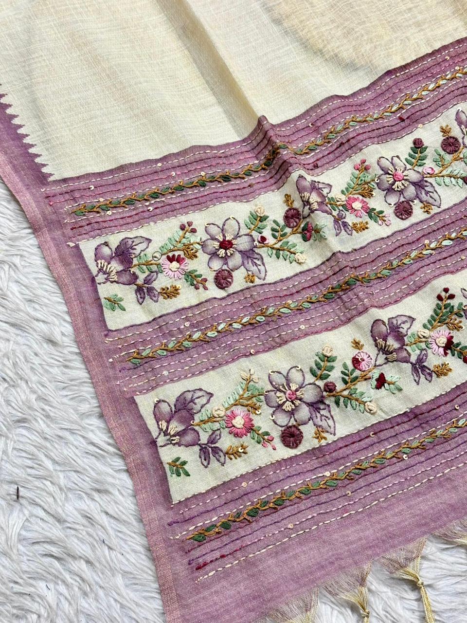 Designer Soft Silk Patola Saree with Elephant & Parrot Zari Border