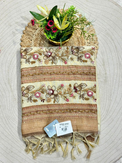 Designer Soft Silk Patola Saree with Elephant & Parrot Zari Border