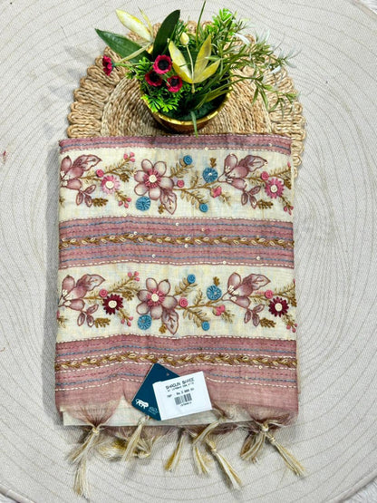 Designer Soft Silk Patola Saree with Elephant & Parrot Zari Border