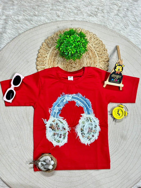 SHAGUN FASHION: Cool Headphones Tee for Your Little Rockstars