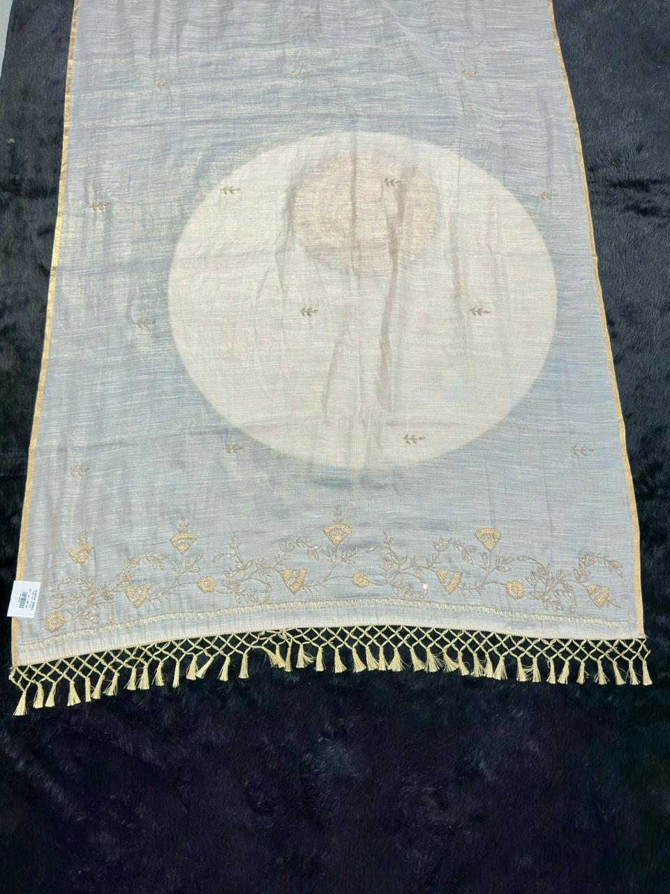 Off-White Designer Saree by SHAGUN FASHION