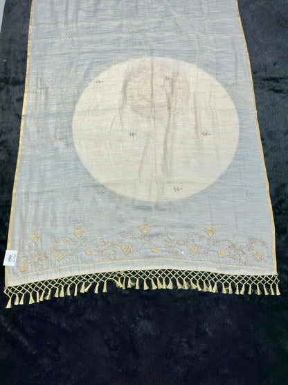 Off-White Designer Saree by SHAGUN FASHION