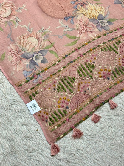 Floral Embroidered Saree – A Must-Have by SHAGUN FASHION