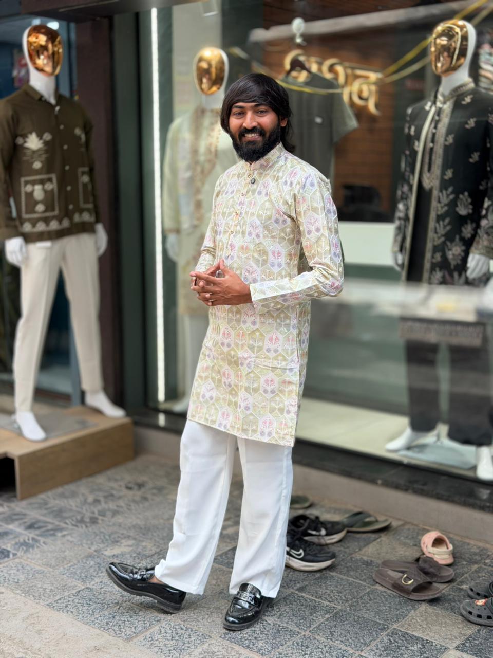 SHAGUN FASHION Premium Men's Designer Printed Kurta Collection