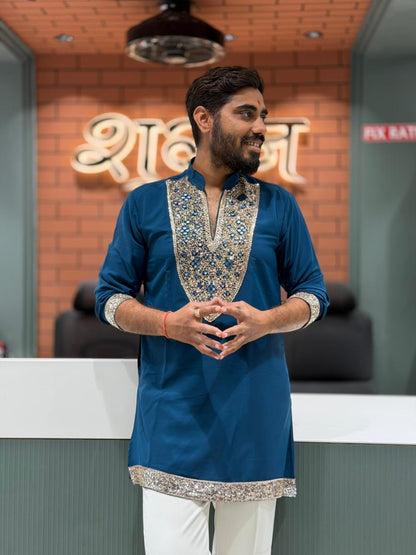 Shagun Fashion Exclusive: Premium Mirror Work Kurta Pajama Set