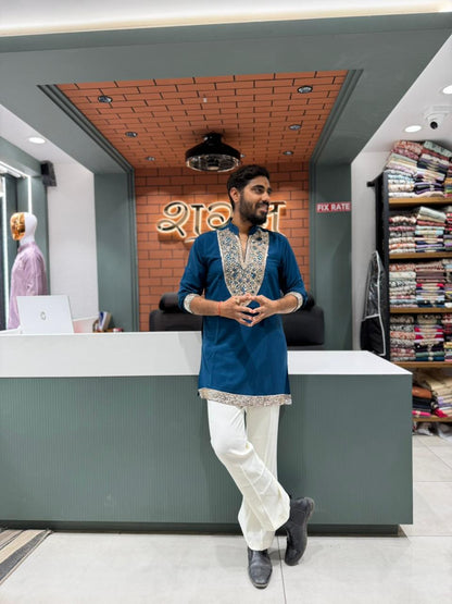 Shagun Fashion Exclusive: Premium Mirror Work Kurta Pajama Set