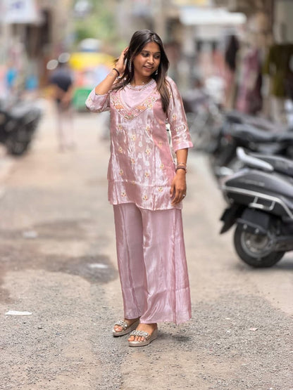 SHAGUN FASHION Festive Shimmer Kurti & Plazo Set