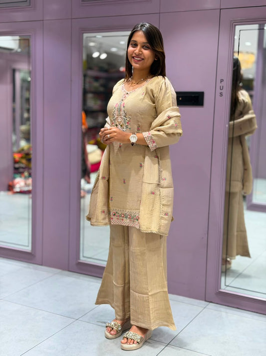 SHAGUN FASHION Premium Embroidered Kurti Pant Set with Dupatta