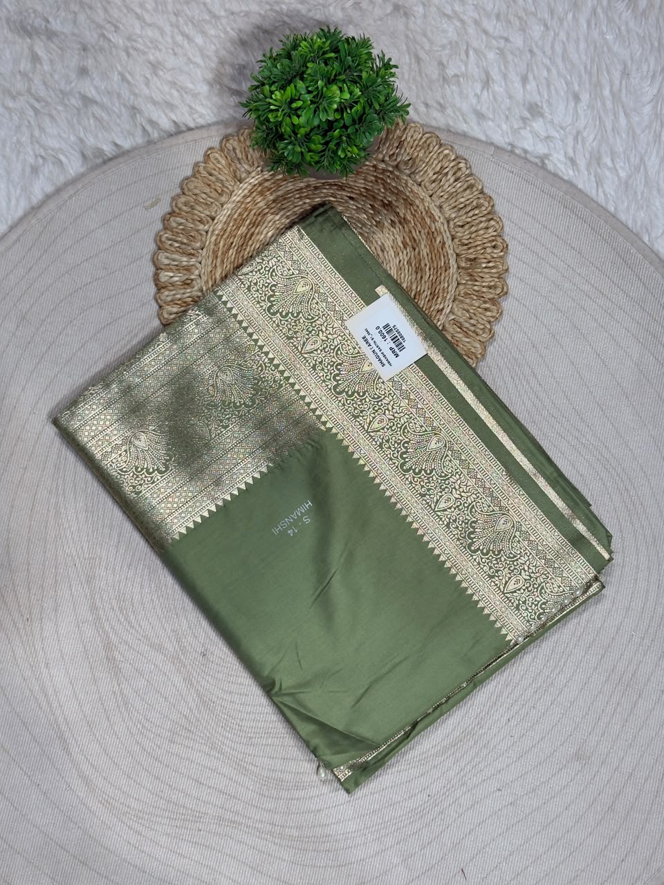 SHAGUN FASHION Exclusive Himanshi Satin Silk Saree with Rich Weaved Zari Pallu & Pearl Latkan