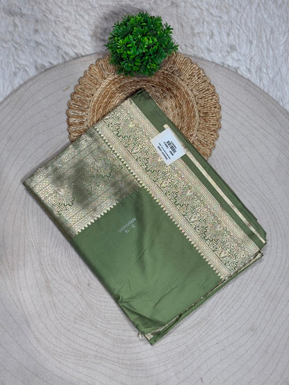 SHAGUN FASHION Exclusive Himanshi Satin Silk Saree with Rich Weaved Zari Pallu & Pearl Latkan