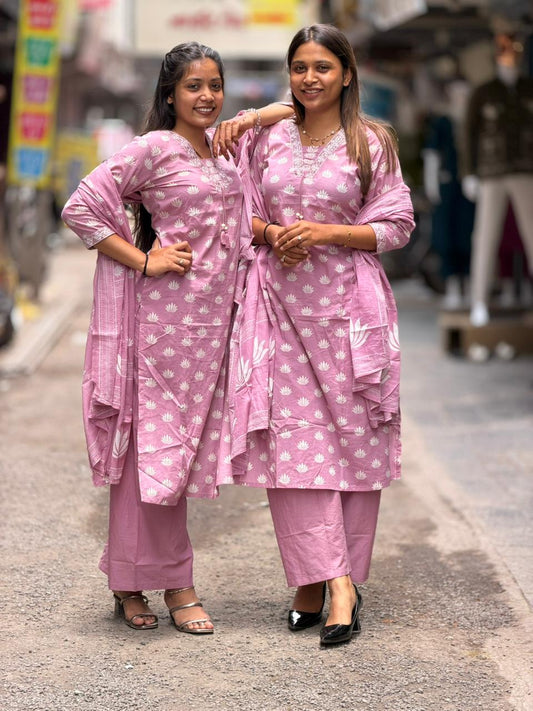 SHAGUN FASHION – Premium Floral Printed Cotton Suit Set