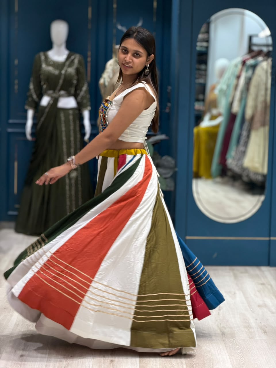 SHAGUN FASHION – Multi-Color Panel Navratri Chaniya Choli Set