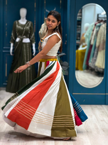 SHAGUN FASHION – Multi-Color Panel Navratri Chaniya Choli Set
