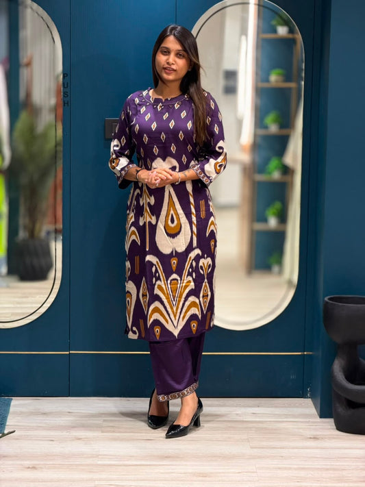SHAGUN FASHION Premium Ikat Print Kurti Set | zankhi.in