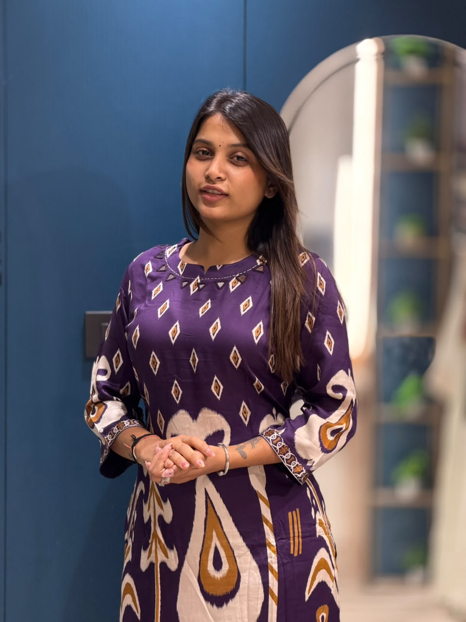 SHAGUN FASHION Premium Ikat Print Kurti Set | zankhi.in