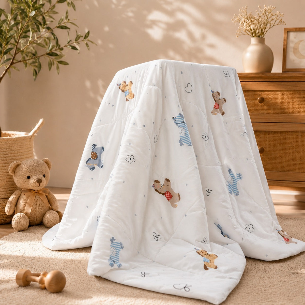 SHAGUN FASHION Ultra-Soft Premium Printed Baby Quilt Blanket Set