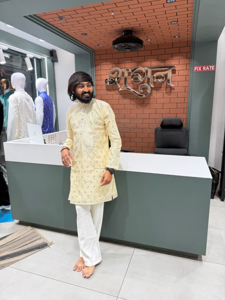 SHAGUN FASHION – Men’s Printed Designer Kurta Set