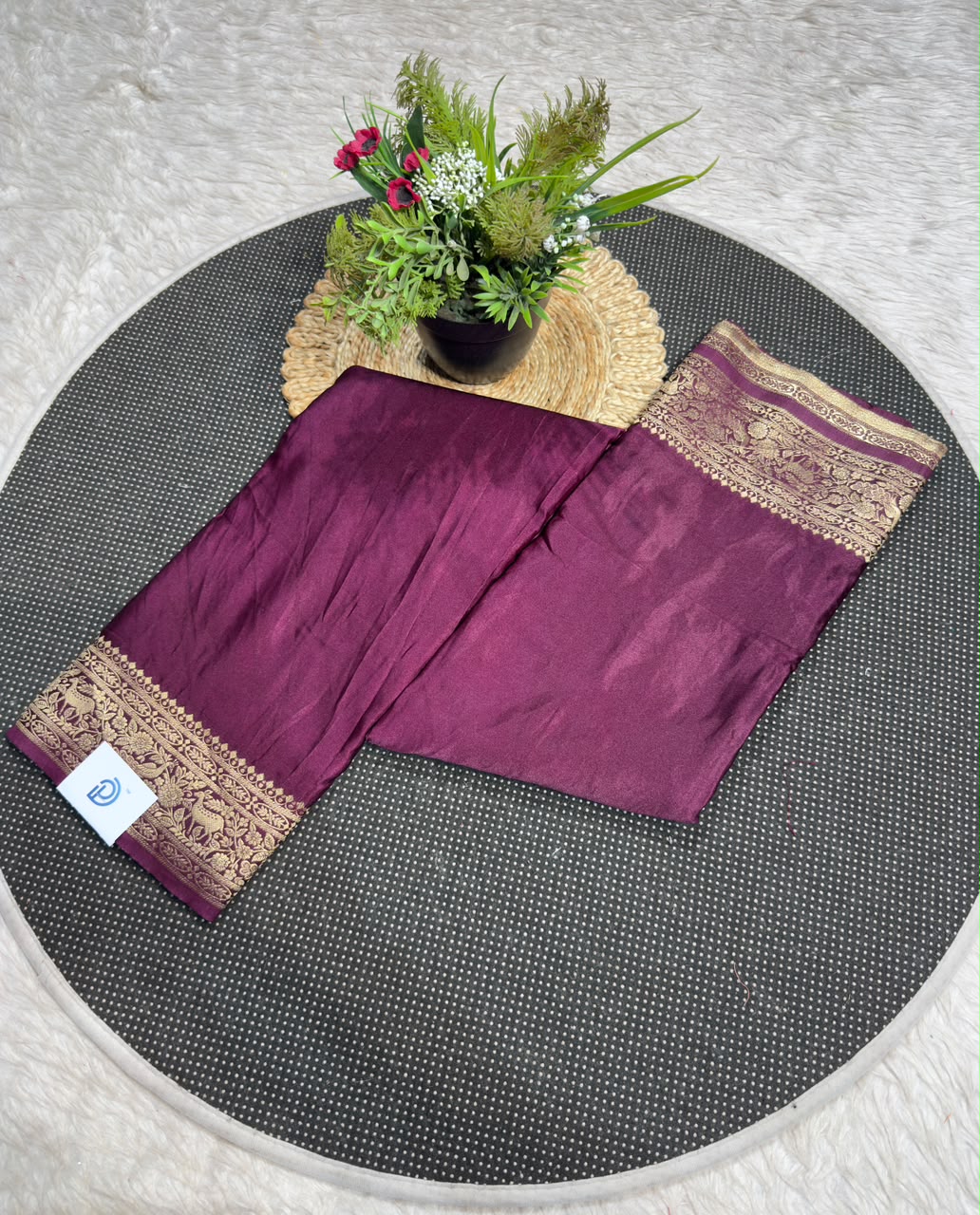 SHAGUN FASHION Premium Silk Saree with Rich Weaved Gold Zari Royal Border & Peacock Motif Pallu — Exclusively on zankhi.in