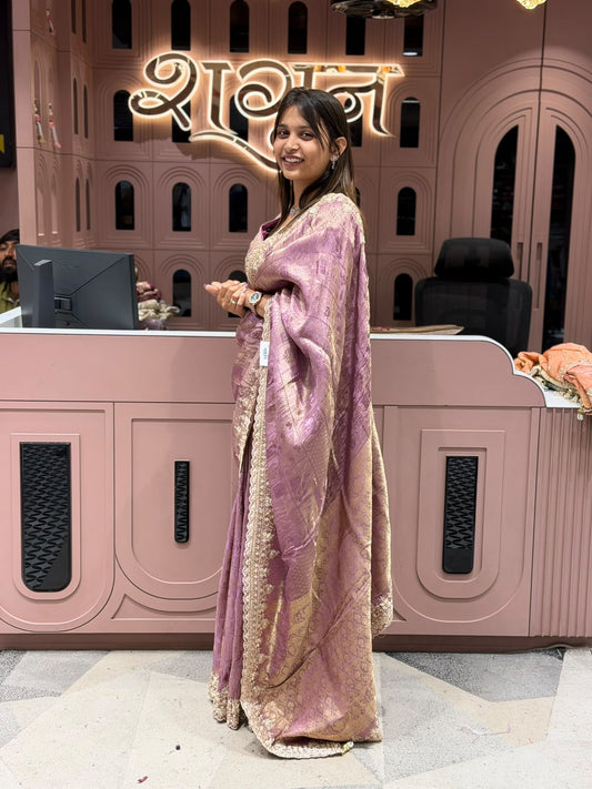 SHAGUN FASHION Designer Weaved Silk Saree with Heavy Worked Blouse | Exclusively on zankhi.in