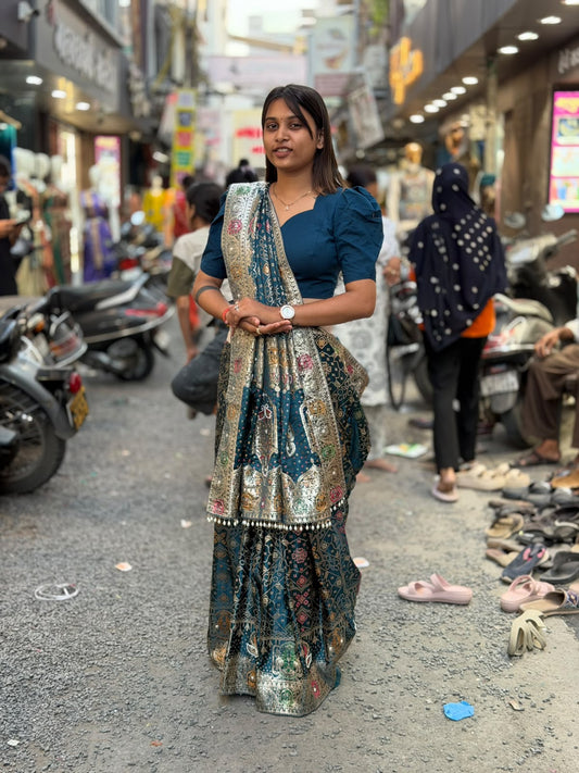 SHAGUN FASHION Royal Designer Bandhani Silk Saree & Gharchola Chunri Collection | zankhi.in