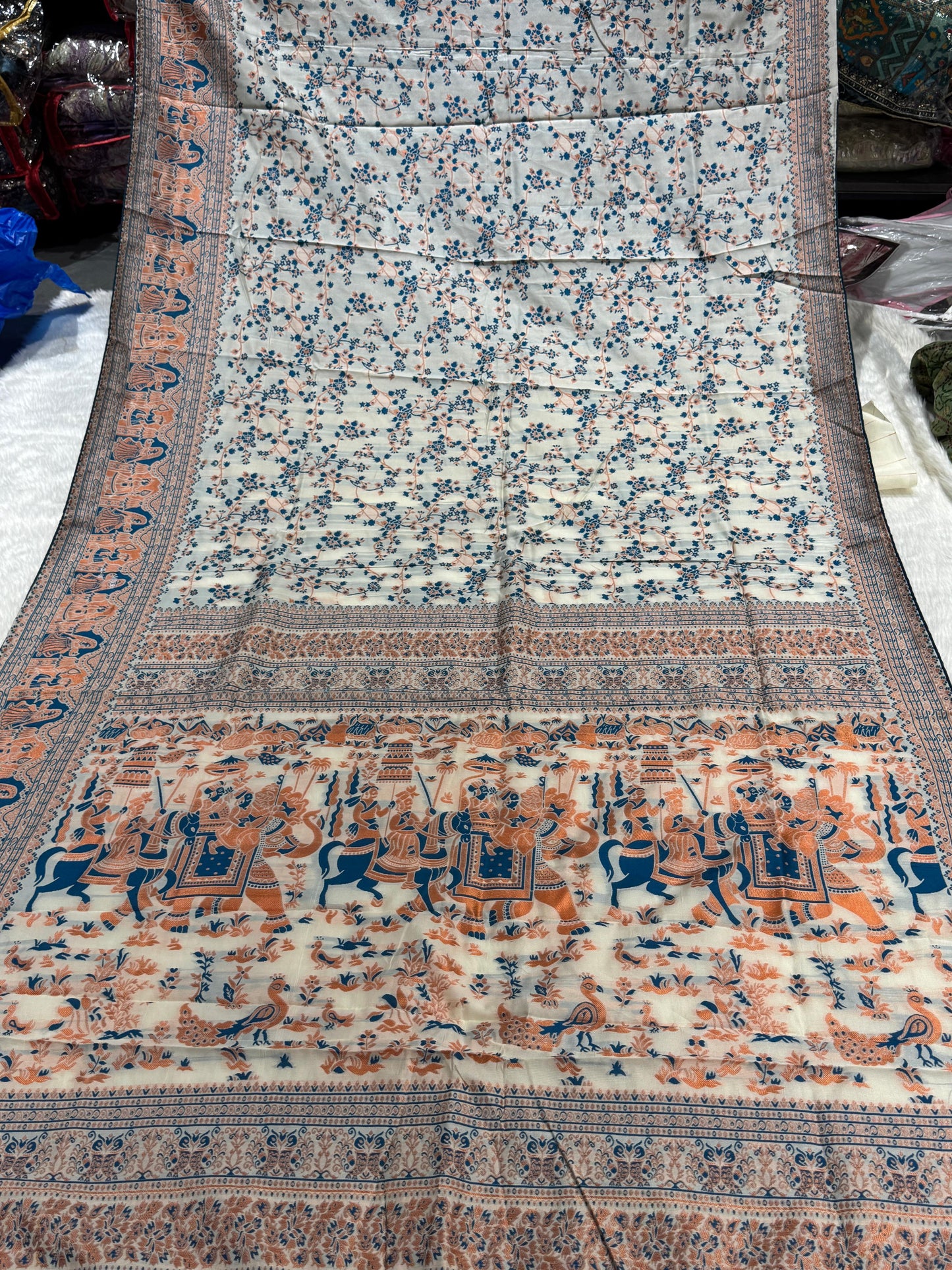 🌸 Elegant Cotton Saree with Pashmina & Vadivela Work | Only ₹1050! 🪔✨