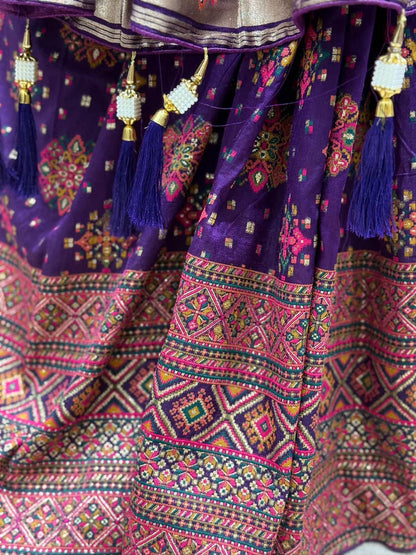Pashmina Saree with Lagdi Patta & Tassel Pallu