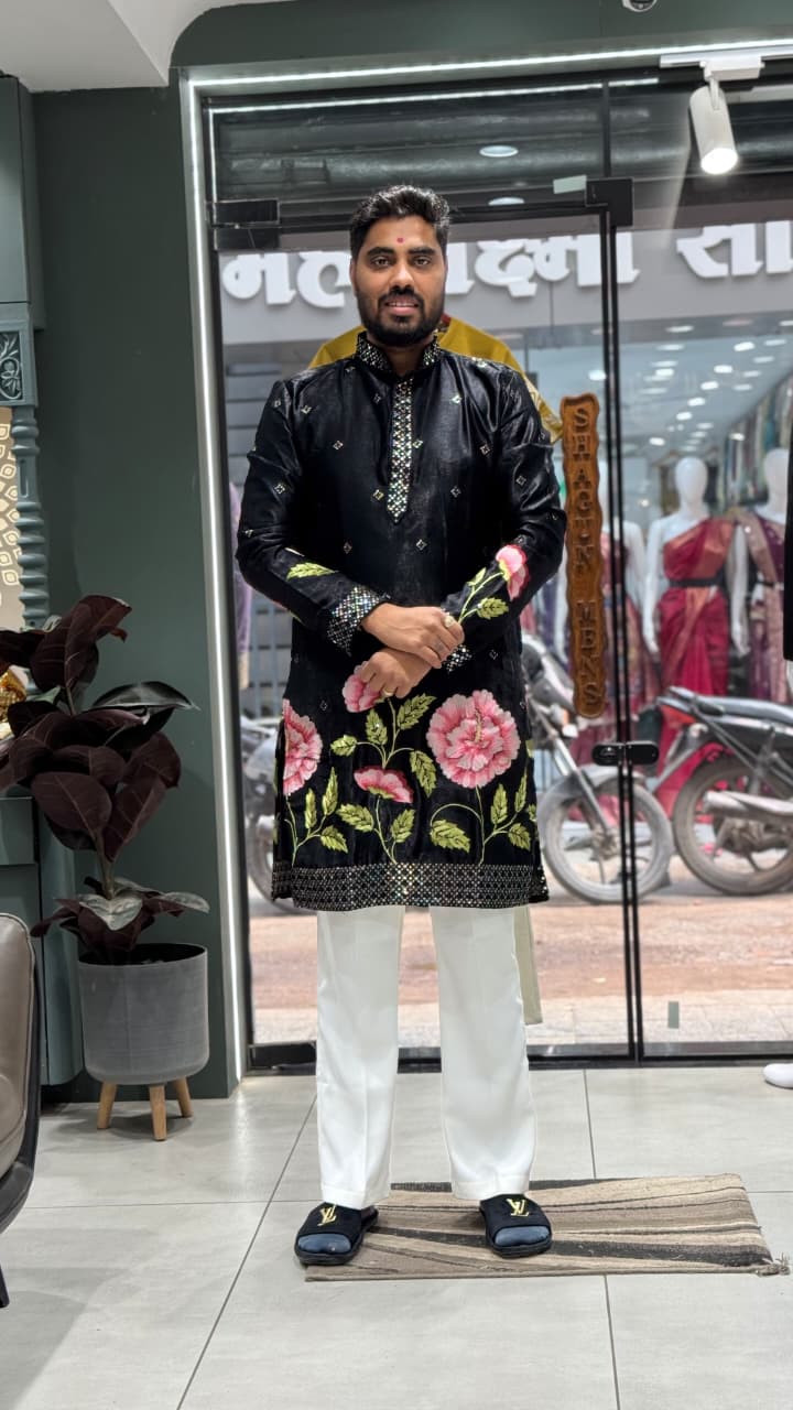 SHAGUN FASHION Floral Embroidered Kurta for Festive & Ethnic Wear