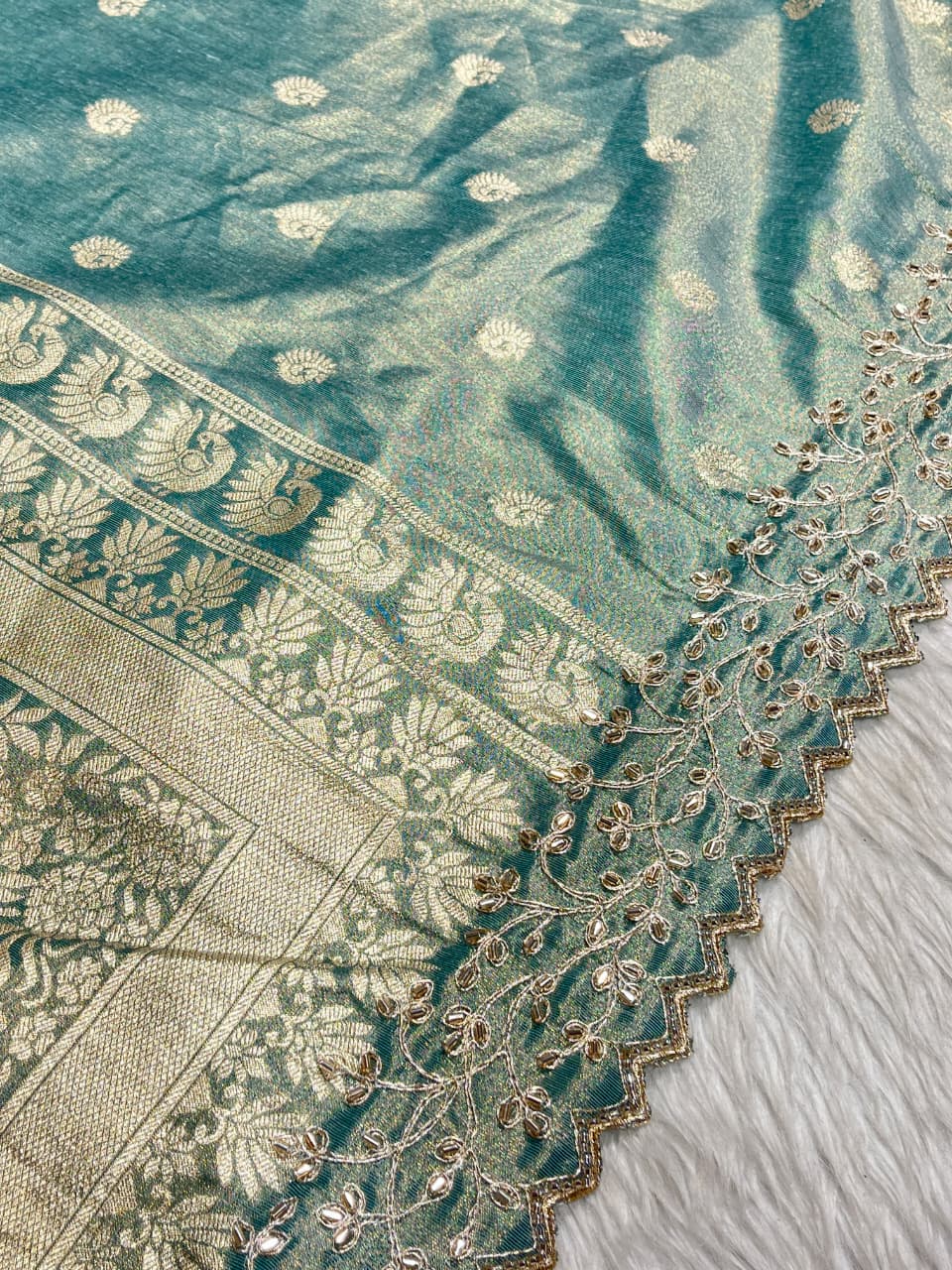 Silk Saree with Rich Zari Border | Designer Wedding Saree by Shagun Sarees