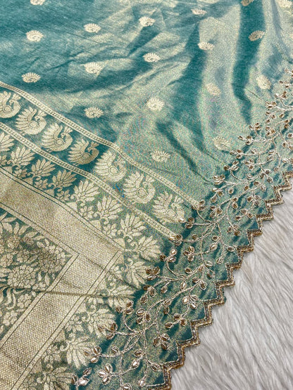 Silk Saree with Rich Zari Border | Designer Wedding Saree by Shagun Sarees