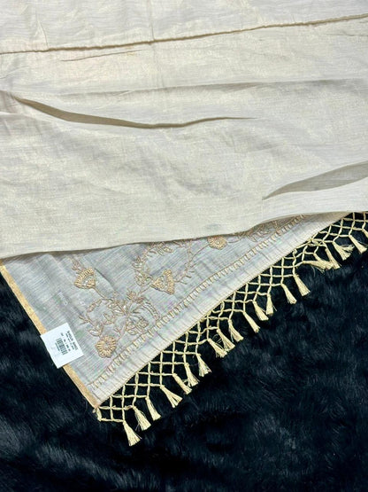 Off-White Designer Saree by SHAGUN FASHION