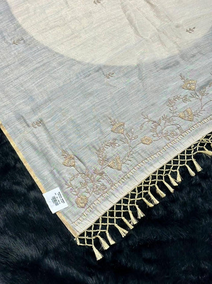 Off-White Designer Saree by SHAGUN FASHION