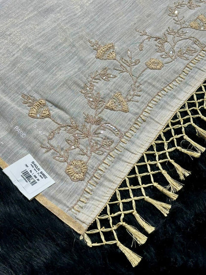 Off-White Designer Saree by SHAGUN FASHION
